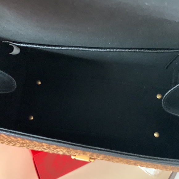 TORY BURCH LEOPARD PRINT SHOULDER or CROSS-BODY BAG - BLACK - Picture 5 of 6